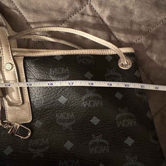 MCM Black and Gray Women's Tote Neverfull Bag - Picture 14 of 16